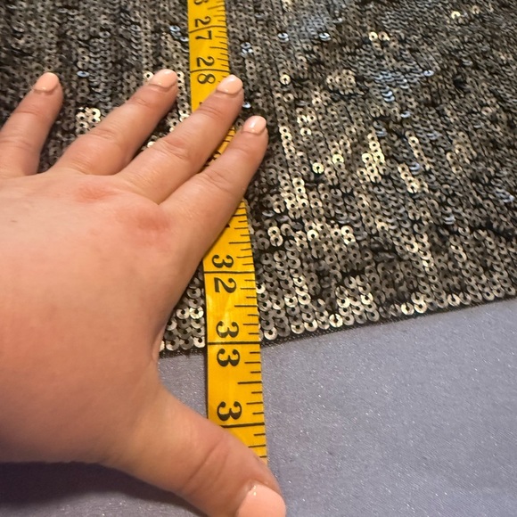 NWT Express Black and Silver Sequin Sheath Mini Dress - Picture 5 of 9